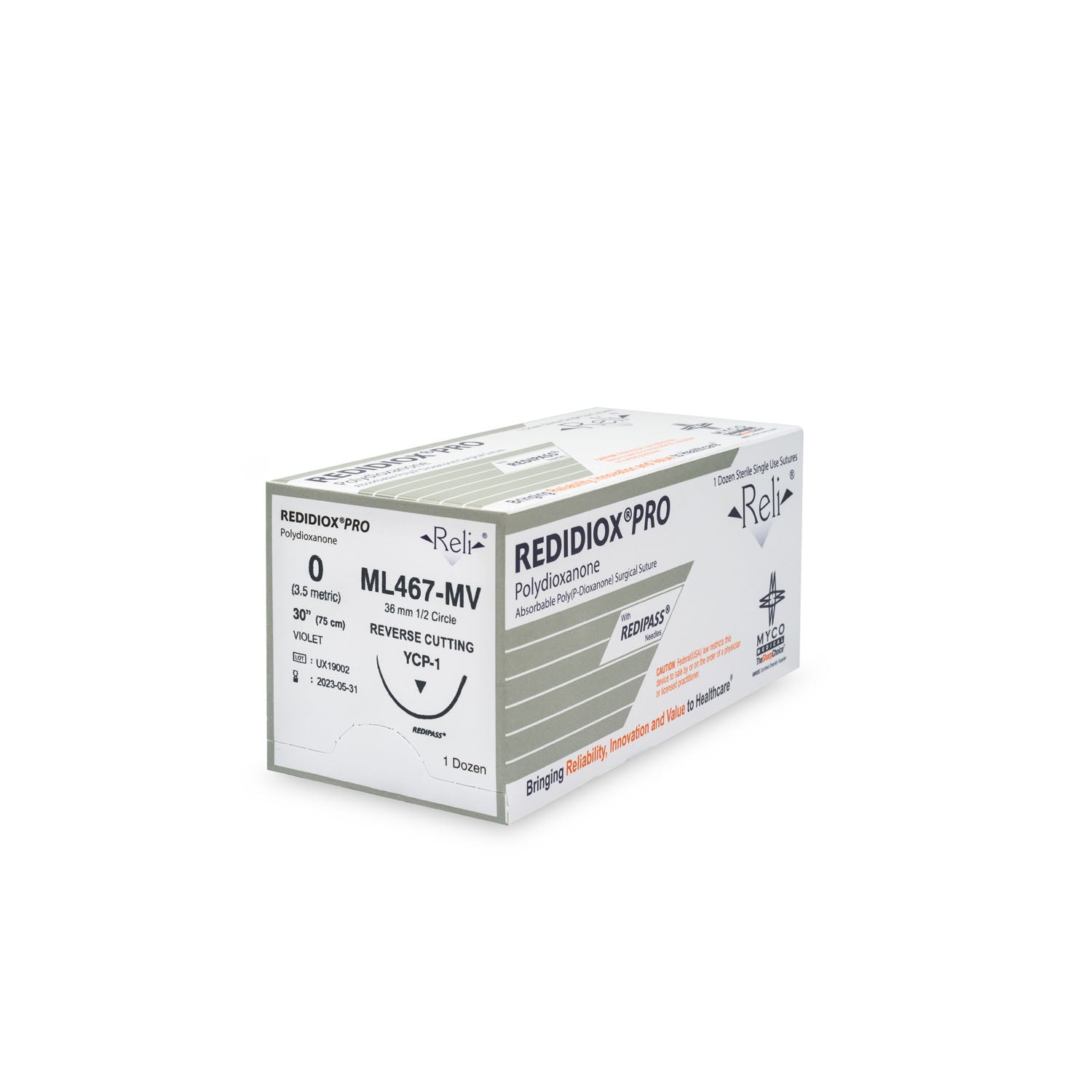 Suture, 0, Redidiox, Violet, Monofilament, 30", YCP-1, 12/bx (US Only)