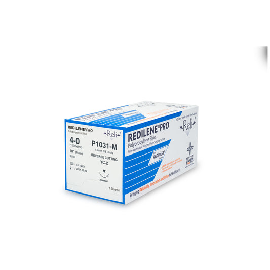 Suture, 4-0, Redilene, Blue, Monofilament, 10", YC-2, 12/bx (US Only)