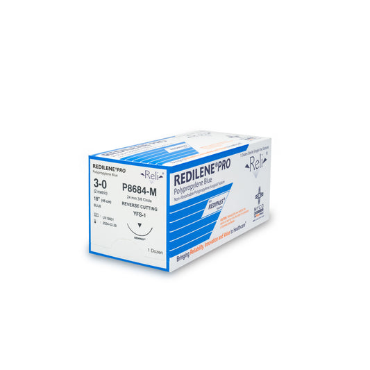 Suture, 3-0, Redilene, Blue, Monofilament, 18", YFS-1, 12/bx (US Only)
