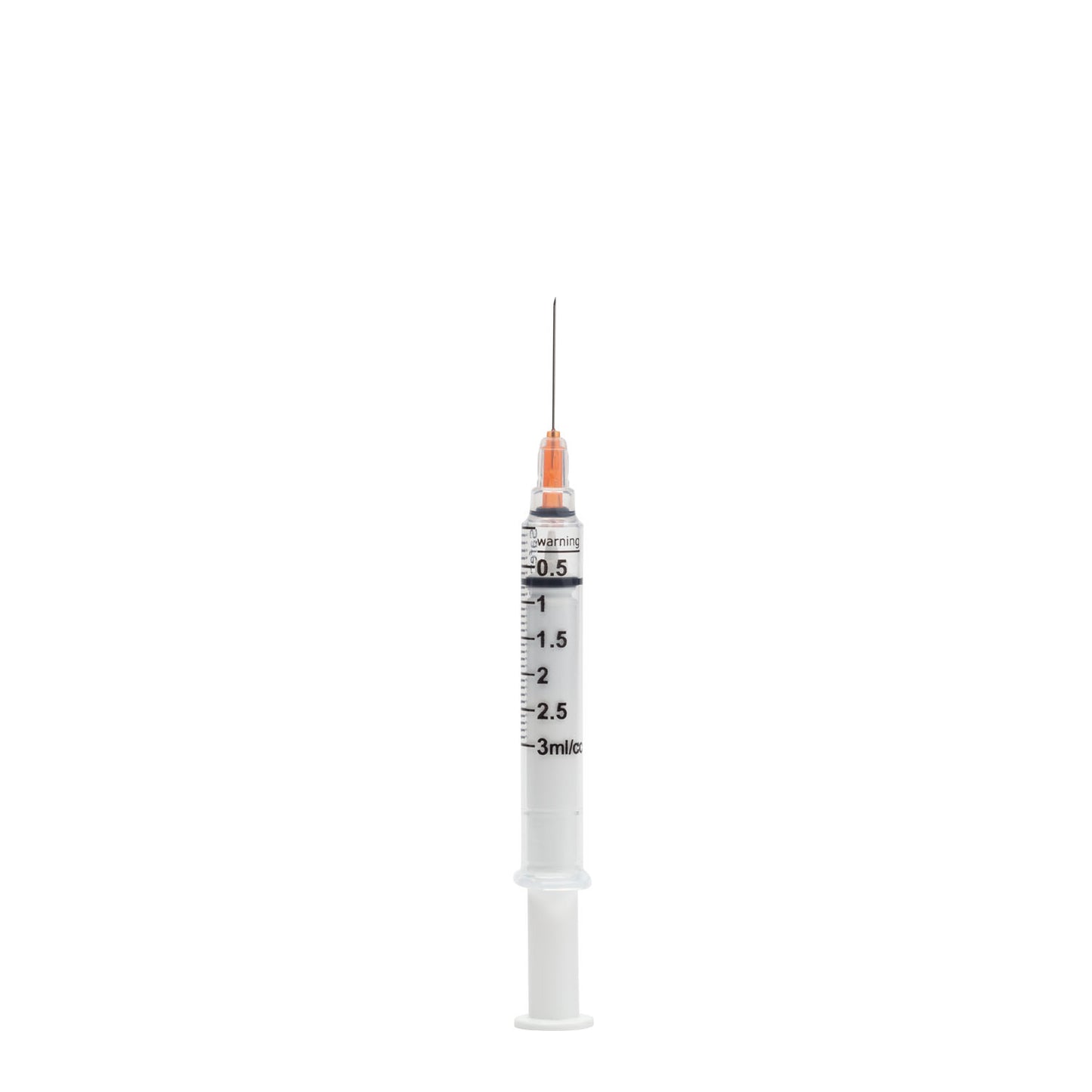 Safety Syringe with Needle, 3 mL, 25G x 1", Sterile, Orange, 100/bx (Rx) (Item is considered HAZMAT and cannot ship via Air or to AK, GU, HI, MP, PR, VI) (Available for Sale in US & Canada)