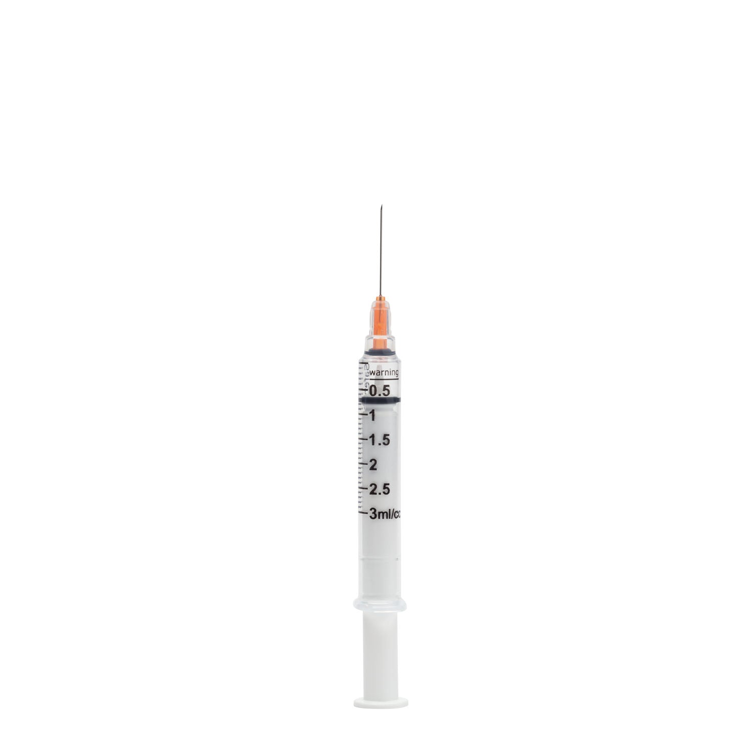 Safety Syringe with Needle, 3 mL, 25G x 1", Sterile, Orange, 100/bx (Rx) (Item is considered HAZMAT and cannot ship via Air or to AK, GU, HI, MP, PR, VI) (Available for Sale in US & Canada)