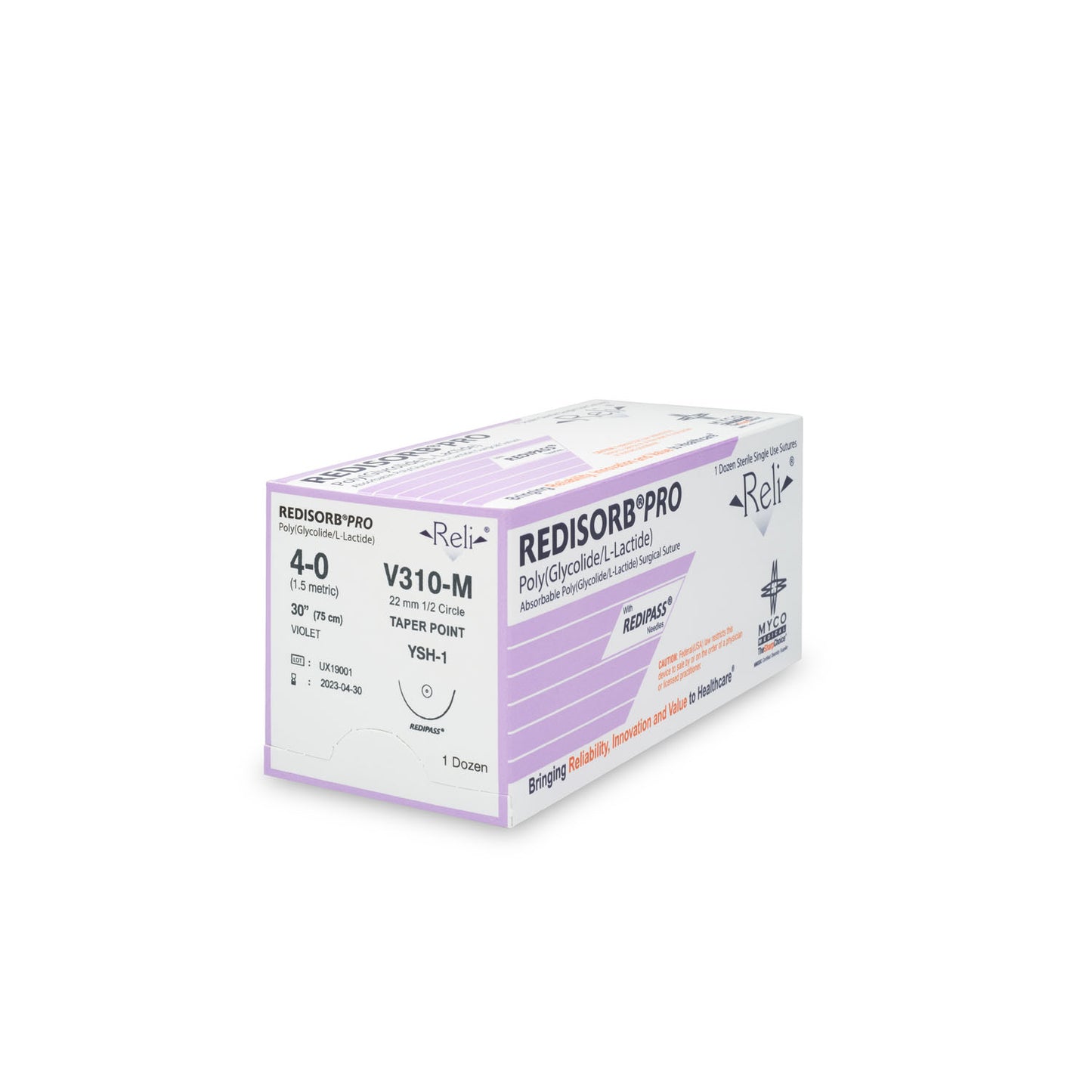 Suture, 4-0, Redisorb, Violet, Braided, 30", YSH-1, 12/bx (US Only)