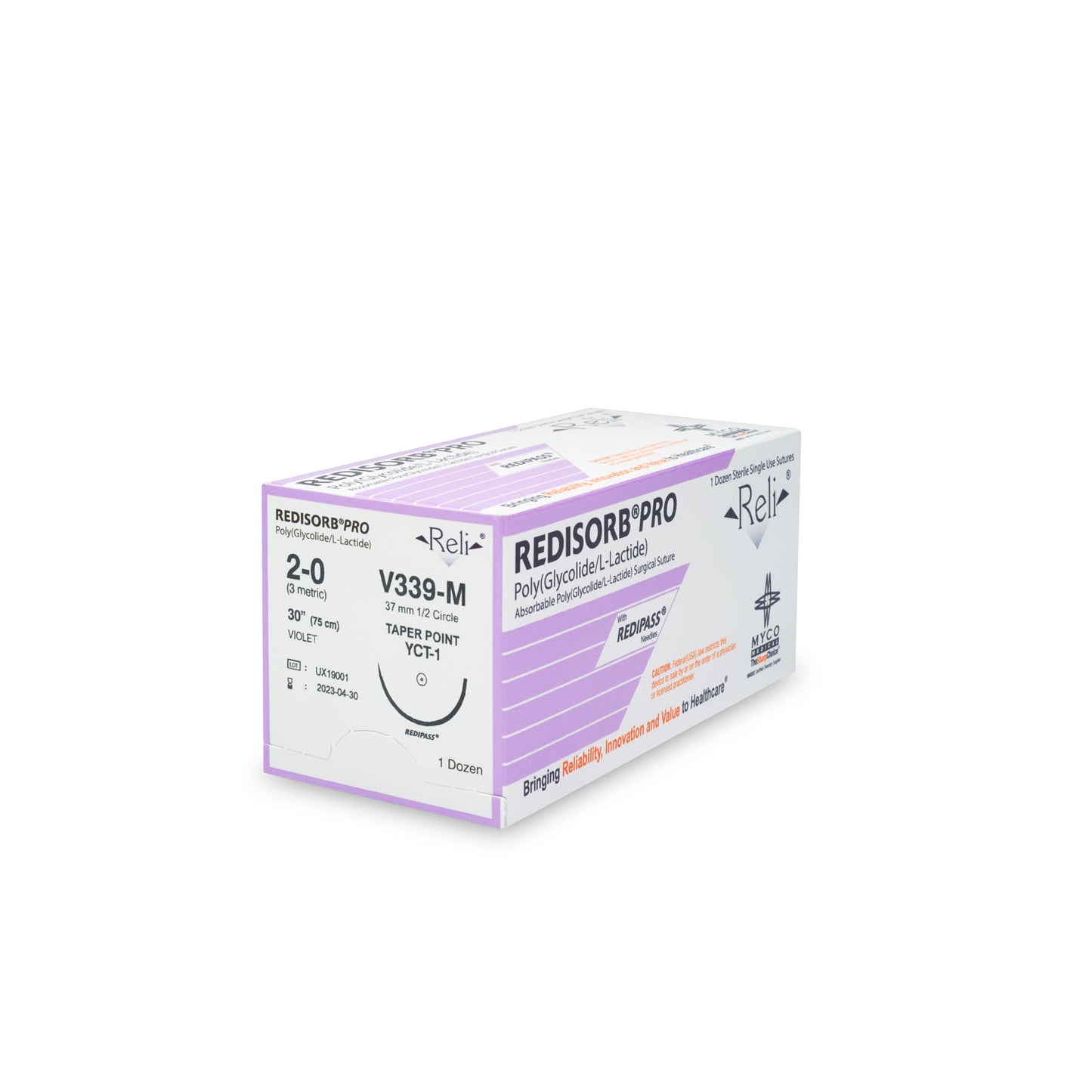 Suture, 2-0, Redisorb, Violet, Braided, 30", YCT-1, 12/bx (US Only)