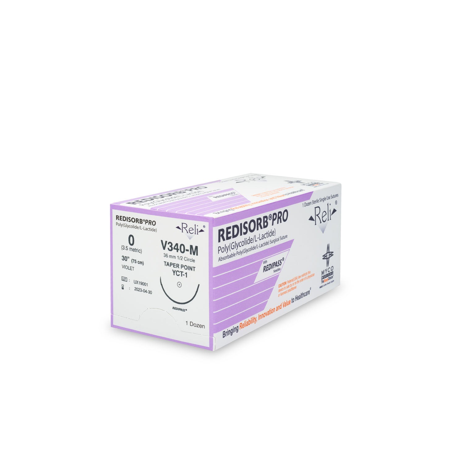 Suture, 0, Redisorb, Violet, Braided, 30", YCT-1, 12/bx (US Only)