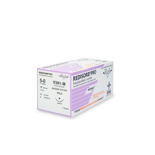 Suture, 5-0, Redisorb, Violet, Braided, 18", YFS-2, 12/bx (US Only)