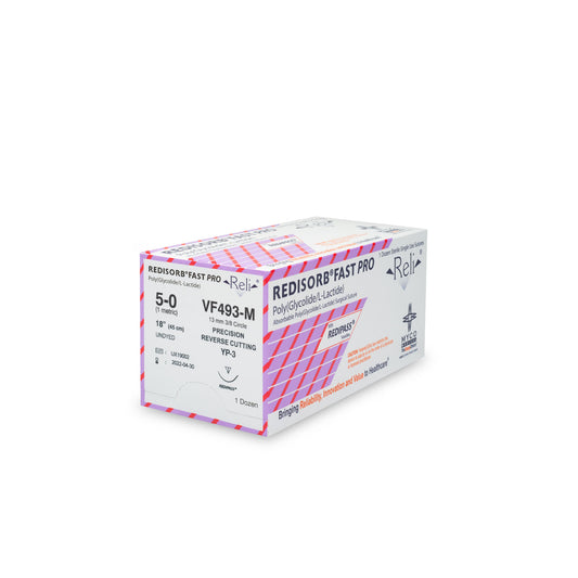 Suture, 5-0, Redisorb, Fast, Undyed, Braided, 18", YP-3, 12/bx (US Only)