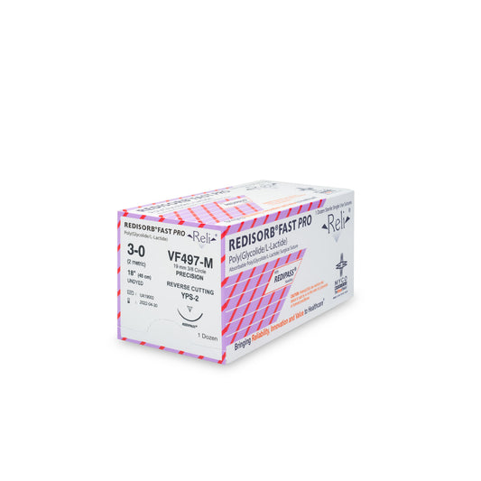 Suture, 3-0, Redisorb, Fast, Undyed, Braided, 18", YPS-2, 12/bx (US Only)