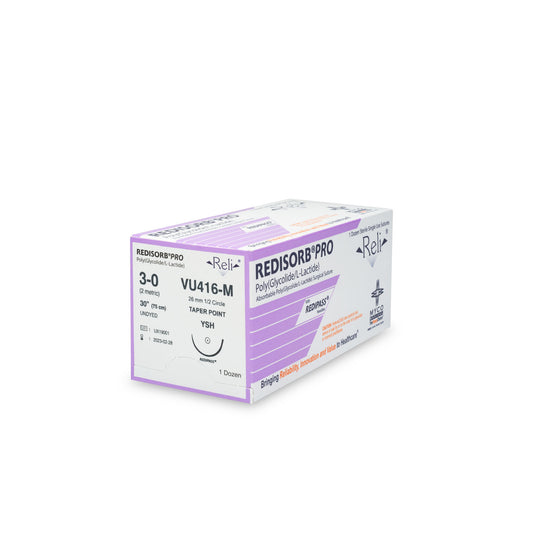 Suture, 3-0, Redisorb, Undyed, Braided, 30", YSH, 12/bx (US Only)