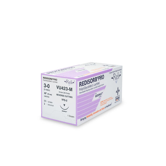 Suture, 3-0, Redisorb, Undyed, Braided, 30", YFS-2, 12/bx (US Only)