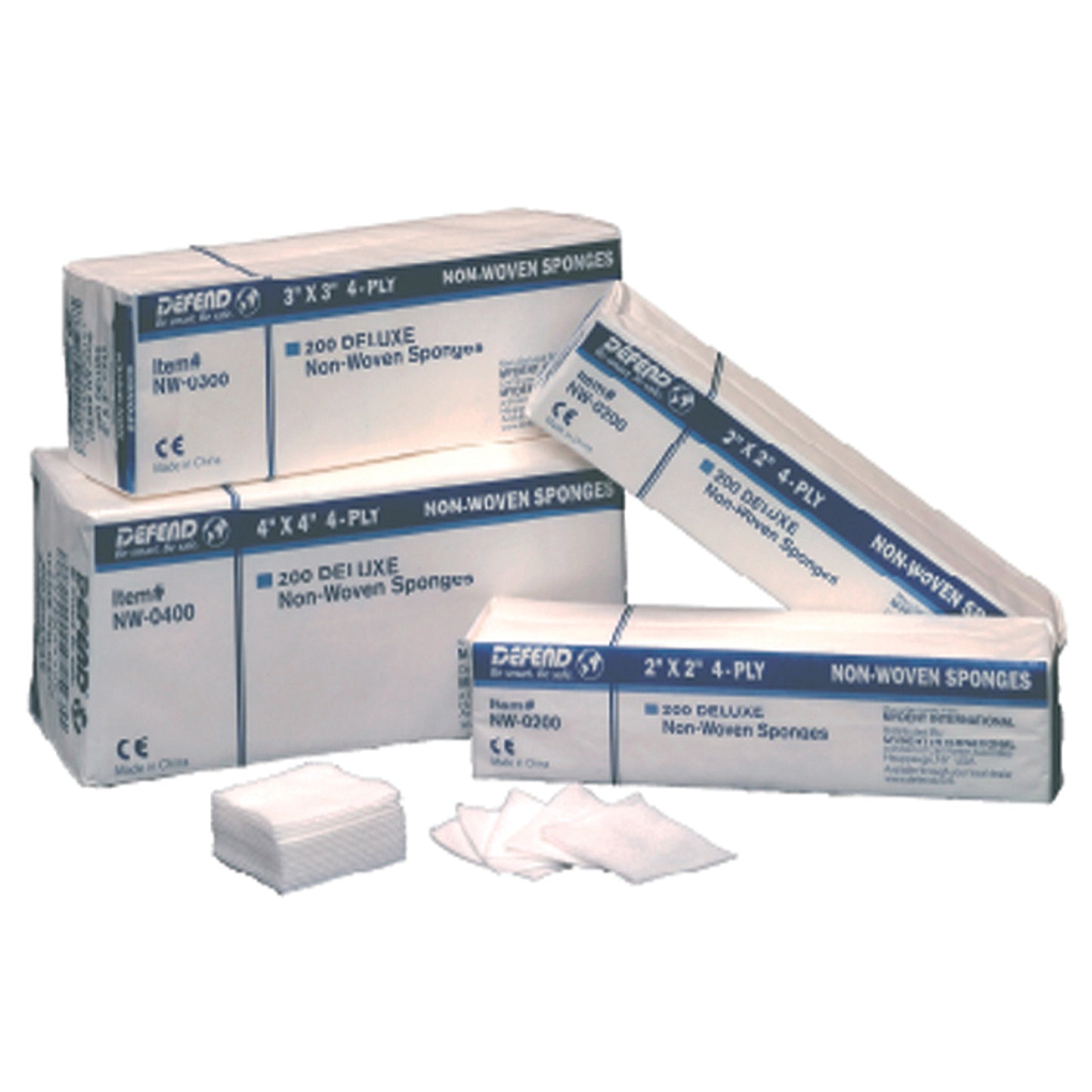 Non-Woven Sponge, 2" x 2", 4-ply, Non-Sterile. 5000/cs
