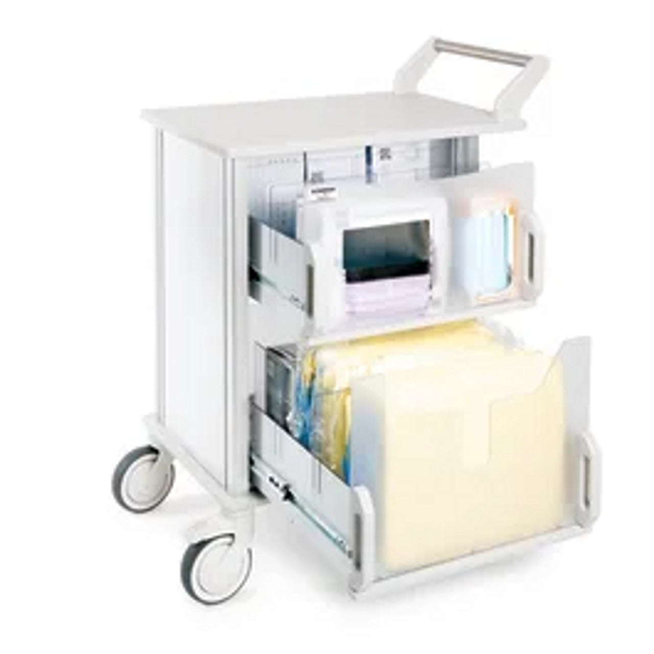QT Mobile Cart, 4 Drawer, w/Height Adjustable Surface