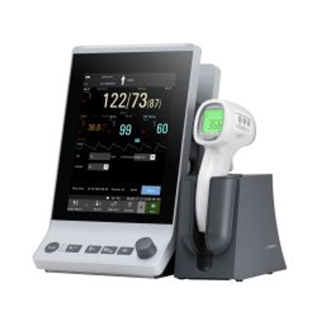 MDPro4500 Patient Monitor, with Touch Screen/WiFi and printer installed, Standard configuration (3-5 lead ECG; SpO2; NIBP; 2-Temp; Pulse Rate) with open CO2 and IBP ports (DROP SHIP ONLY)
