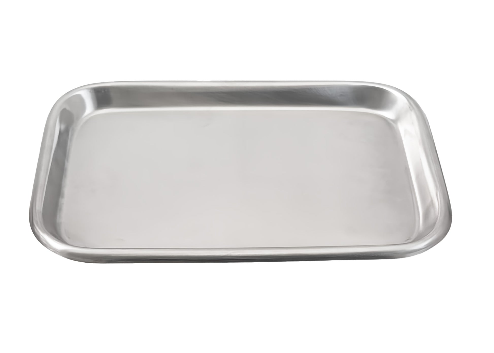 Patient Bedside Water Service Tray, 10.25" x 6.75" x .75", Stainless Steel