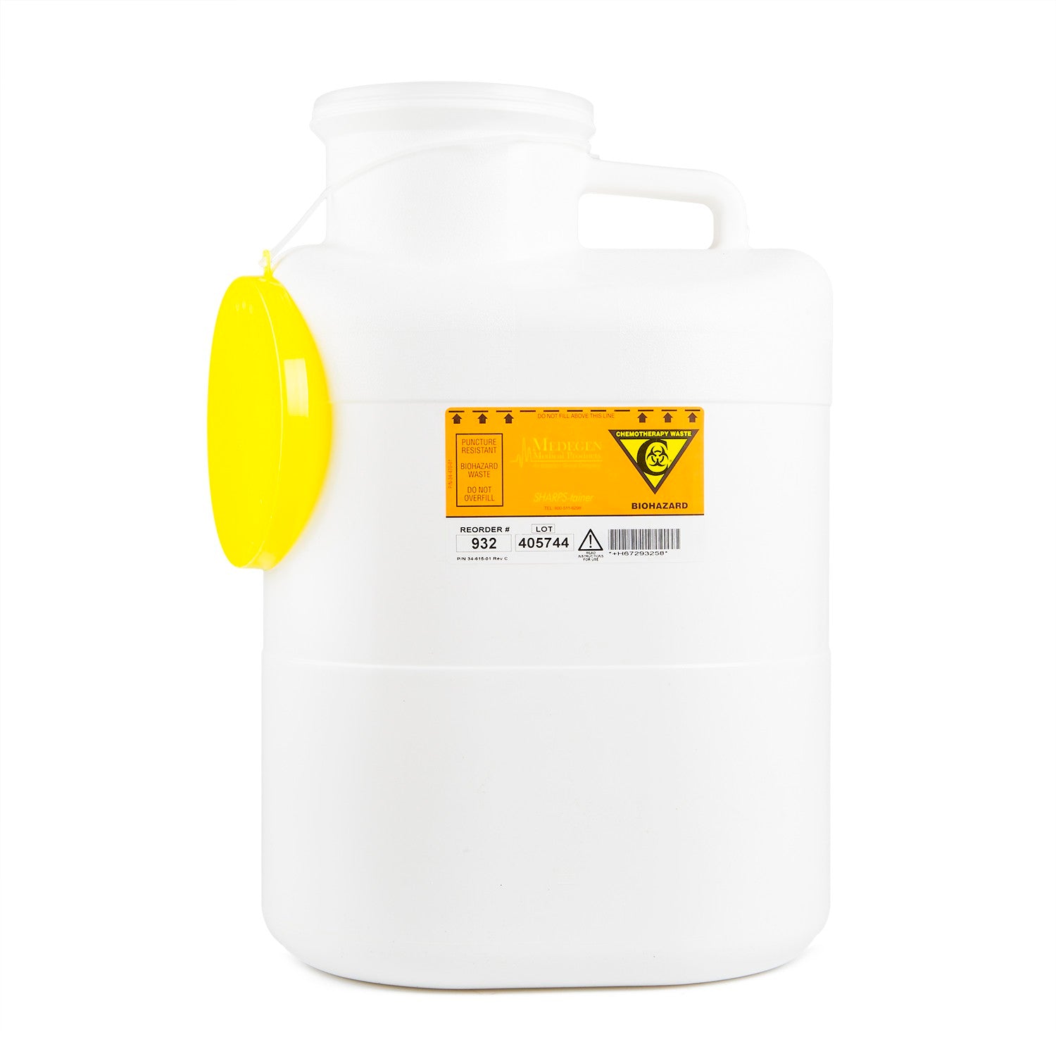 Sharps Container, 5_ Gallon, 152mm Opening, 4/cs