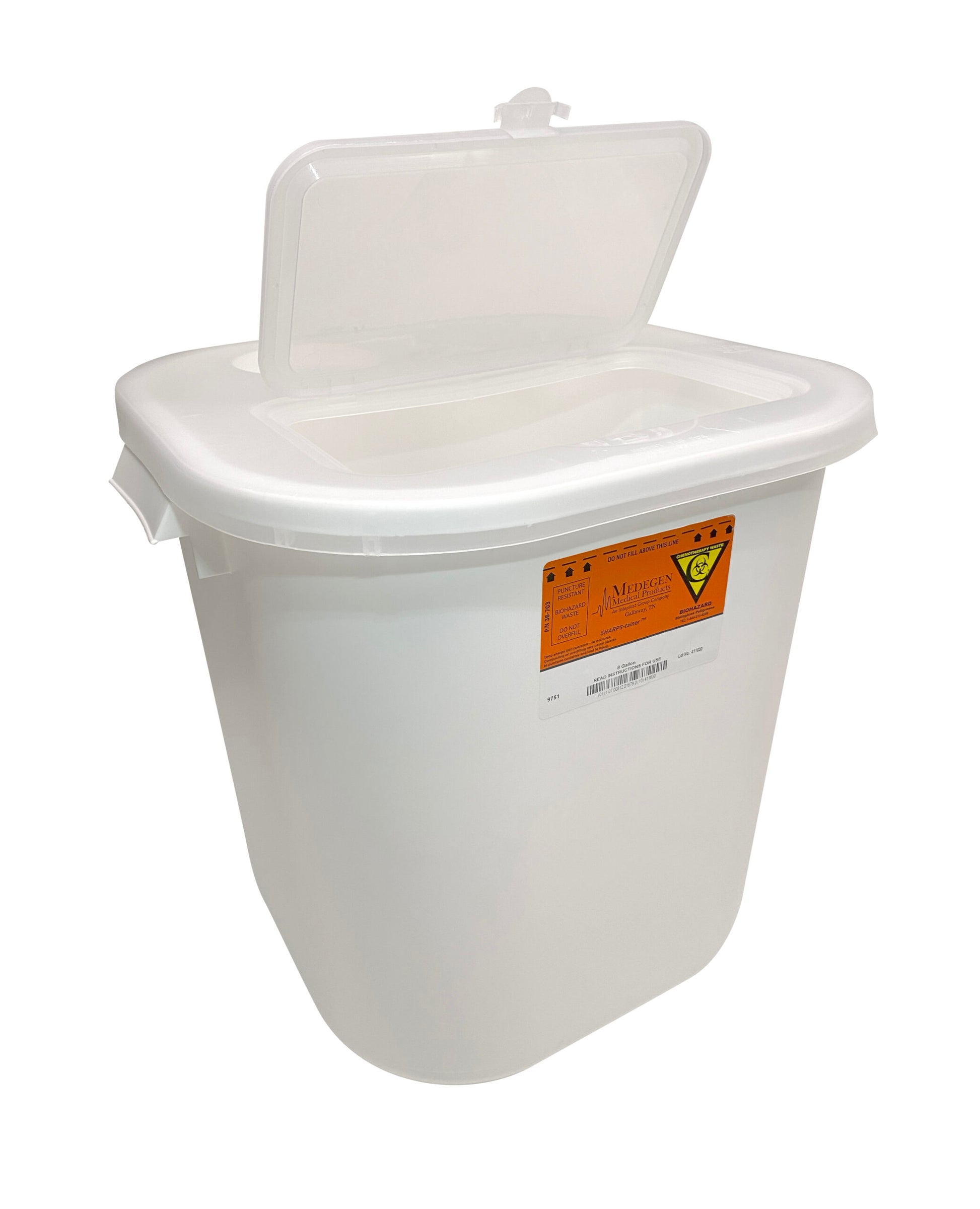 Sharps Container, 8 Gallon, Stackable, 10/cs