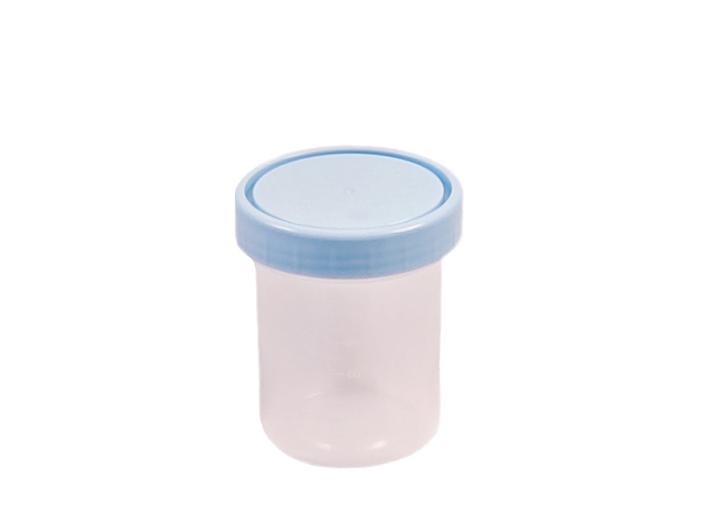 Gent-L-Kare Specimen Container, 4.5 oz, Translucent with Blue Lid, 500/cs
