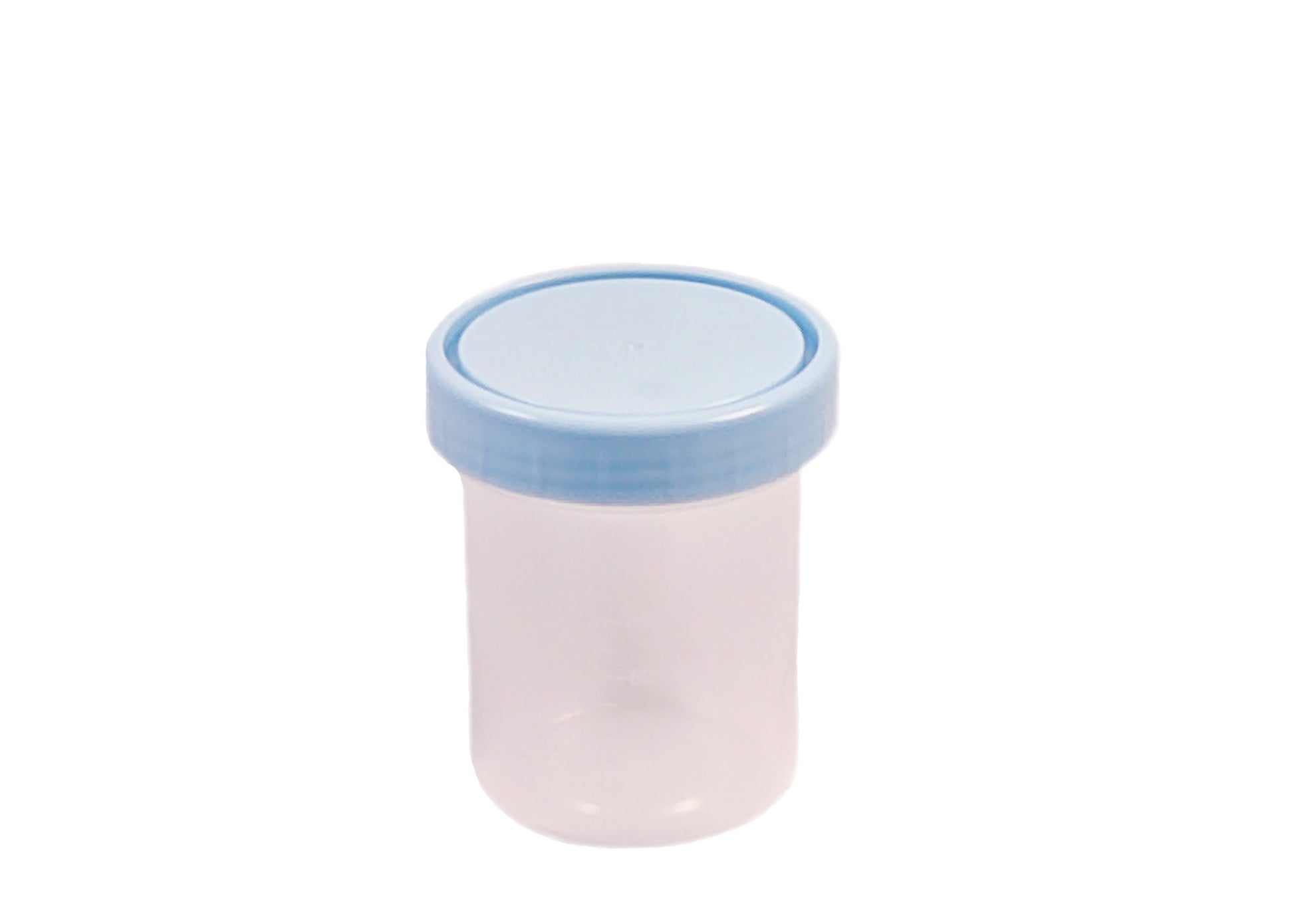 Gent-L-Kare Specimen Container, 4.5 oz, Translucent with Blue Lid, 500/cs