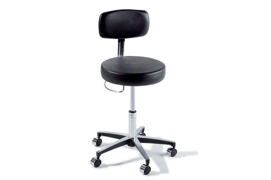 277 Basic Stool, With Back, Pneumatically Adjustable, Hand Release, Oasis (US Only) (DROP SHIP ONLY) (Delivery Info Sheet Required)