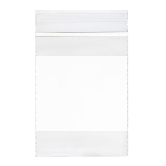 Bag, 3" x 4", Print Label White Writing Block/ No Print, 2 Mil, Clear/No Print, 100/bx, 10 bx/cs