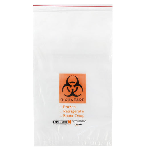 Lab Guard Single Zip Closure, No Flap, 11 x 18, 1.75 Mil, 3-Wall, 50/pk, 20 pk/cs