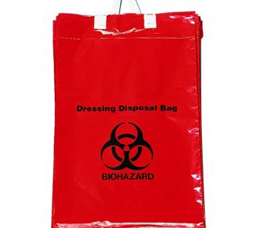 Dressing Disposal Bag, 11 x 14, Red, Perforated, 1.5 Mil, 50/pk, 10 pk/cs