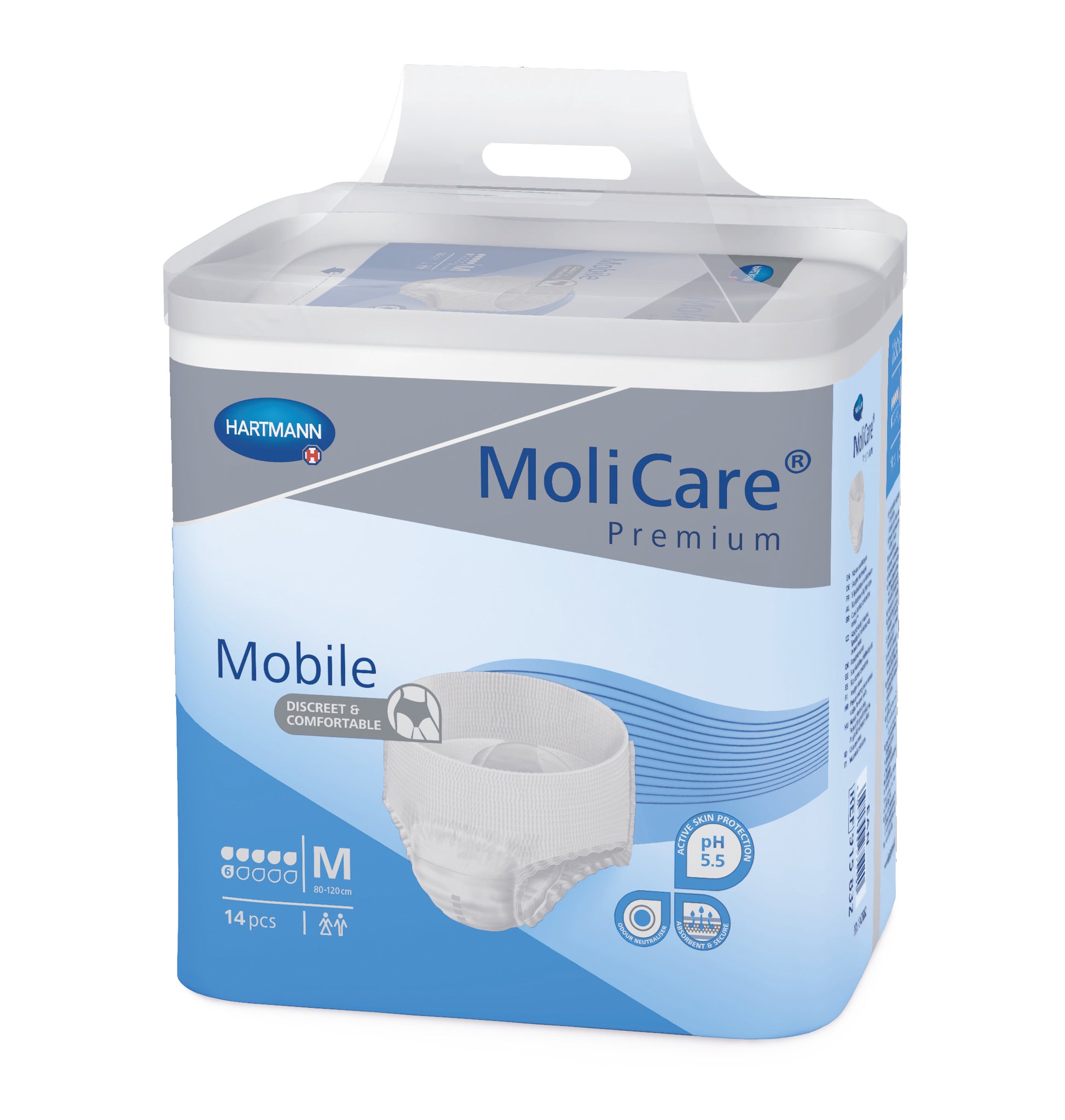 MoliCare Mobile Extra, Disposable Protective Underwear for Heavy Protection, S, 24" - 35", 14/pk, 4 pk/cs
