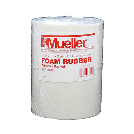 Foam Rubber, Adhesive Backed, 1/4" x 6" x 2 yd