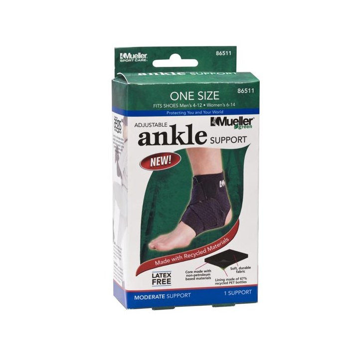 Adjustable Ankle Support, GRN LNE, One Size (Products are only available for sale in the U.S. Products cannot be sold on Amazon.com or any other 3rd party platform without prior approval by Mueller.)
