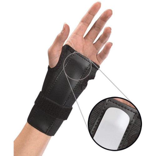 Wrist Brace w/ Splint, Black, One Size Fits Most