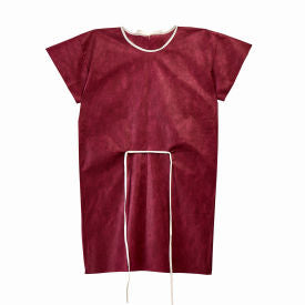 Gown, Nonwoven, 20"x34", Maroon, SMS, Small, 30/cs