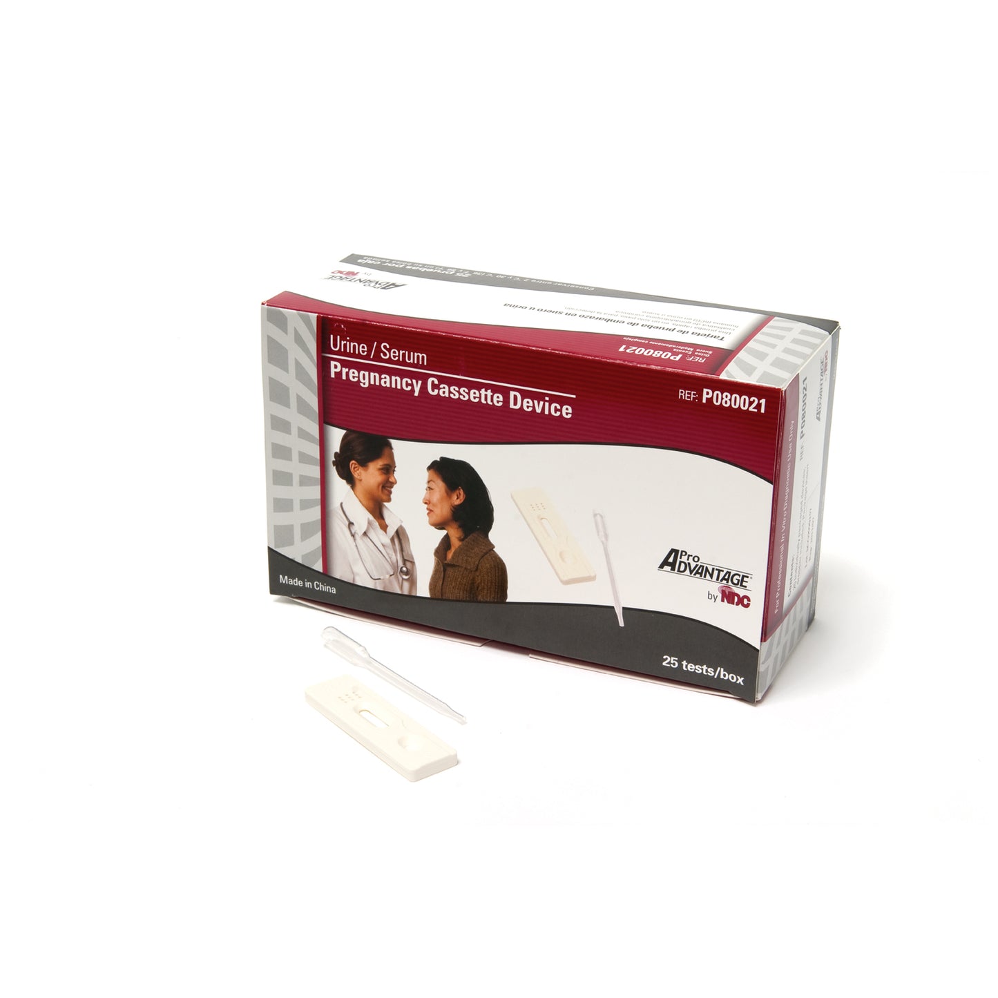 Includes 25 Individually Packaged Urine/ Serum hCG Pregnancy Cassette Devices & Droppers, CLIA Waived, 25/bx