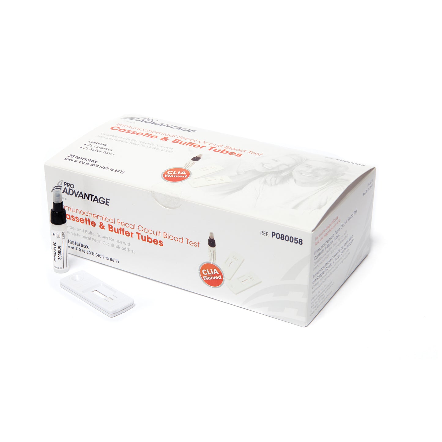 Immunochemical Fecal Occult Blood Test Cassettes & Buffer Tubes, Includes: (25) Cassettes & Buffer Tubes, 25/bx (Not Available For Sale into Canada)