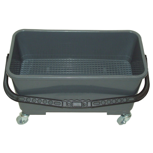 Charging Bucket with  And Casters, 6 Gallon, Gray (DROP SHIP ONLY from Golden Star, Inc. - $100 minimum order for prepaid freight outside the continental U.S., $100 dollar minimum order inside the continental U.S.)