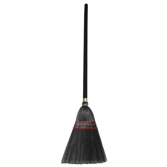 Lobby Broom, Black Synthetic Fibers, (DROP SHIP ONLY from Golden Star, Inc. - $100 minimum order for prepaid freight outside the Continental U.S., $100 dollar minimum order inside the Continental U.S.)