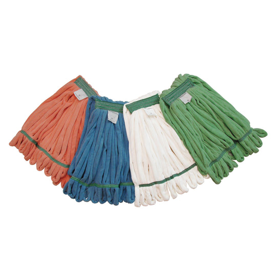 Wet Mop, Rough Floor, Microfiber, 5" Headband, Large, Natural (DROP SHIP ONLY from Golden Star, Inc. - $100 minimum order for prepaid freight outside the continental U.S., $100 dollar minimum order inside the continental U.S.)