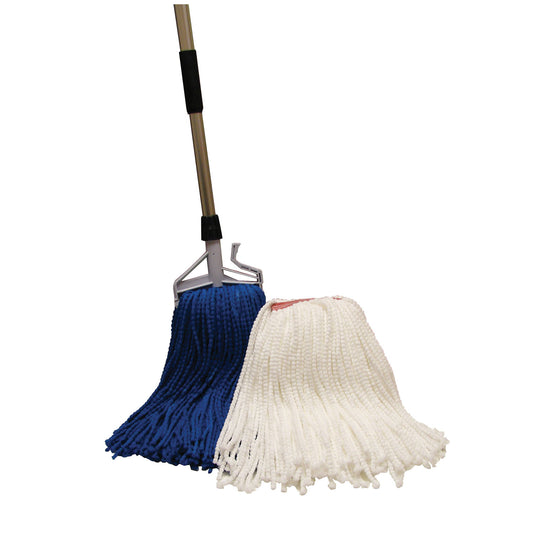 Wet Mop, Cut End, Microfiber, 5" Headband, Medium, Blue, (DROP SHIP ONLY from Golden Star, Inc. - $100 minimum order for prepaid freight outside the Continental U.S., $100 dollar minimum order inside the Continental U.S.)