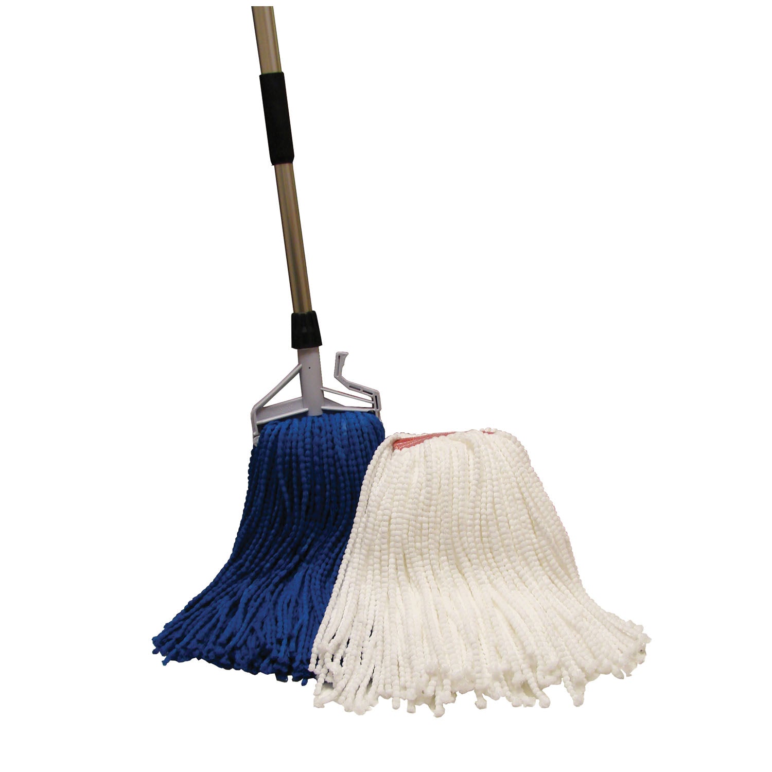 Wet Mop, Cut End, Microfiber, 1 1/4" Headband, Medium, Blue, (DROP SHIP ONLY from Golden Star, Inc. - $100 minimum order for prepaid freight outside the Continental U.S., $100 dollar minimum order inside the Continental U.S.)