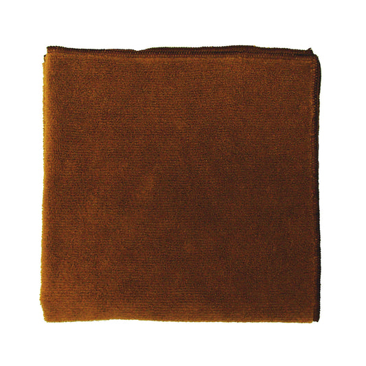 Microfiber Towel, Brown, 300 GSM, 16" x 16",  (DROP SHIP ONLY from Golden Star, Inc. - $100 minimum order for prepaid freight outside the continental U.S., $100 dollar minimum order inside the continental U.S.)
