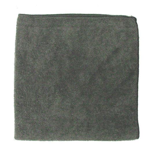 Microfiber Towel, Gray, 300 GSM, 16" x 16",  (DROP SHIP ONLY from Golden Star, Inc. - $100 minimum order for prepaid freight outside the continental U.S., $100 dollar minimum order inside the continental U.S.)
