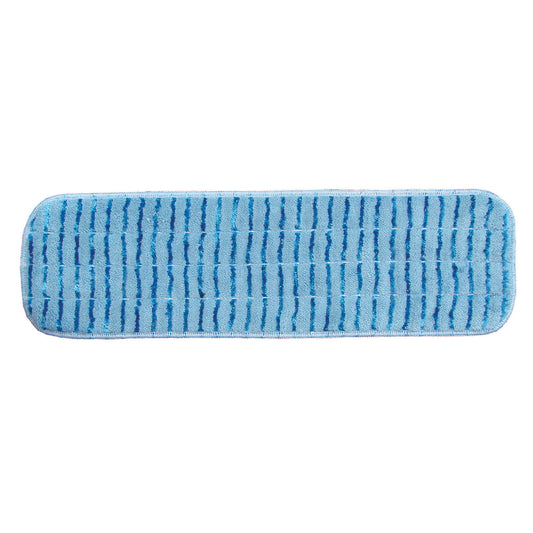 Mop Pad, Ultra Aggressor Blue Microfiber, 5" x 18", (DROP SHIP ONLY from Golden Star, Inc. - $100 minimum order for prepaid freight outside the Continental U.S., $100 dollar minimum order inside the Continental U.S.)
