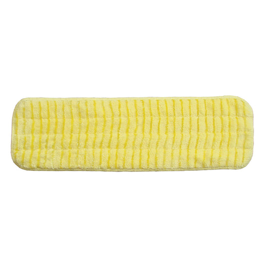 Mop Pad, Ultra Aggressor Yellow Microfiber, 5" x 18", (DROP SHIP ONLY from Golden Star, Inc. - $100 minimum order for prepaid freight outside the Continental U.S., $100 dollar minimum order inside the Continental U.S.)