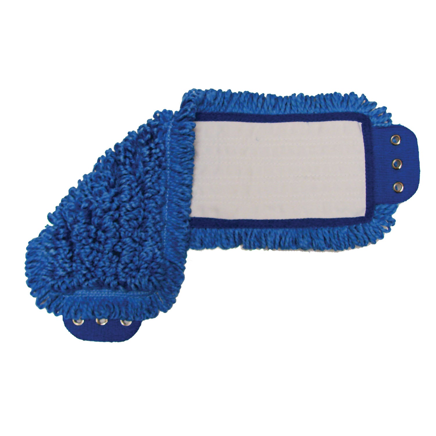 Mop Pad, Ultra Looped-End Microfiber, Tab Style, Blue, 5" x 18", (DROP SHIP ONLY from Golden Star, Inc. - $100 minimum order for prepaid freight outside the Continental U.S., $100 dollar minimum order inside the Continental U.S.)