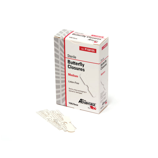 Medium Butterfly Wound Closure, 100/bx, 12 bx/cs