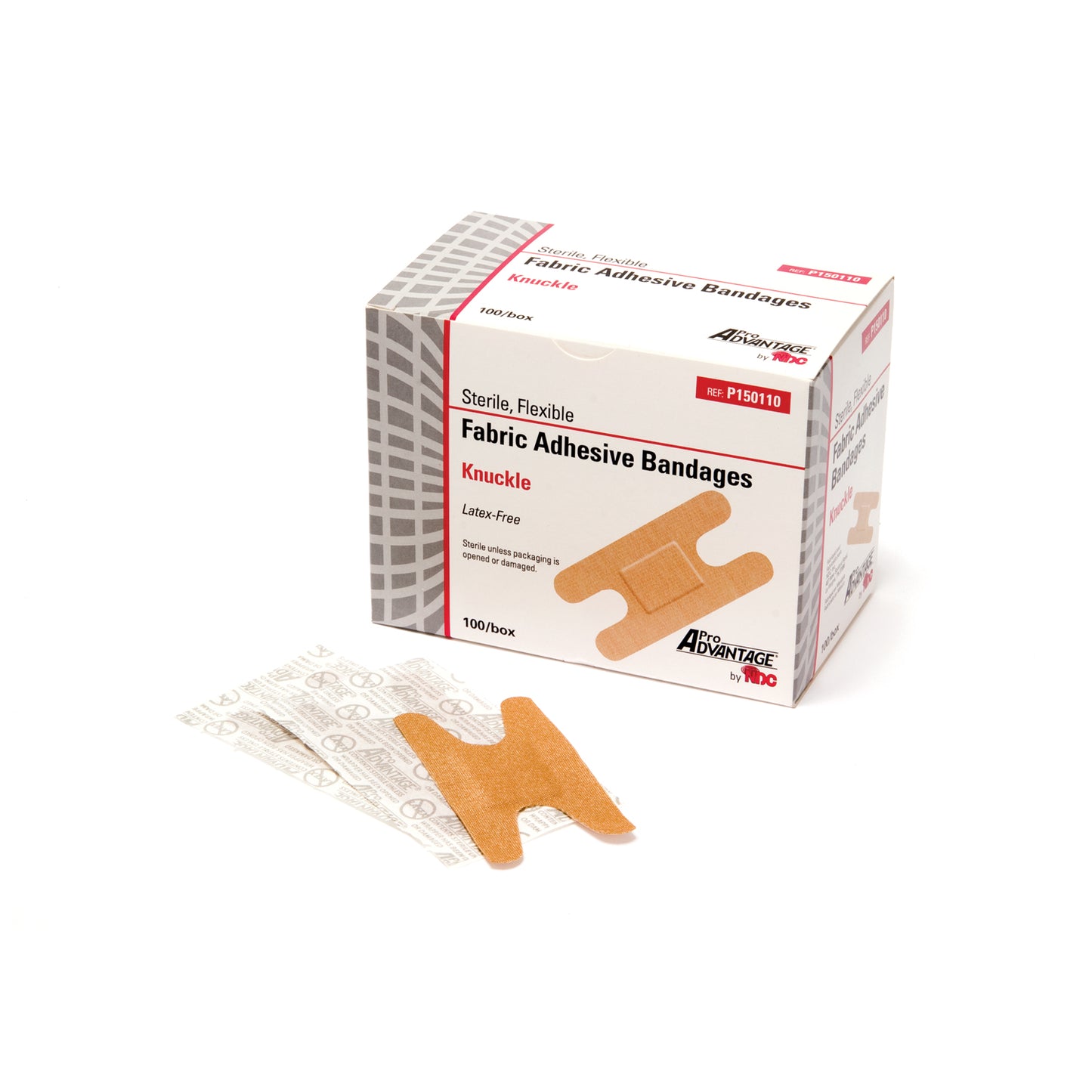 Adhesive Bandage, Knuckle Bands, 1_" x 3", 100/bx, 12 bx/cs