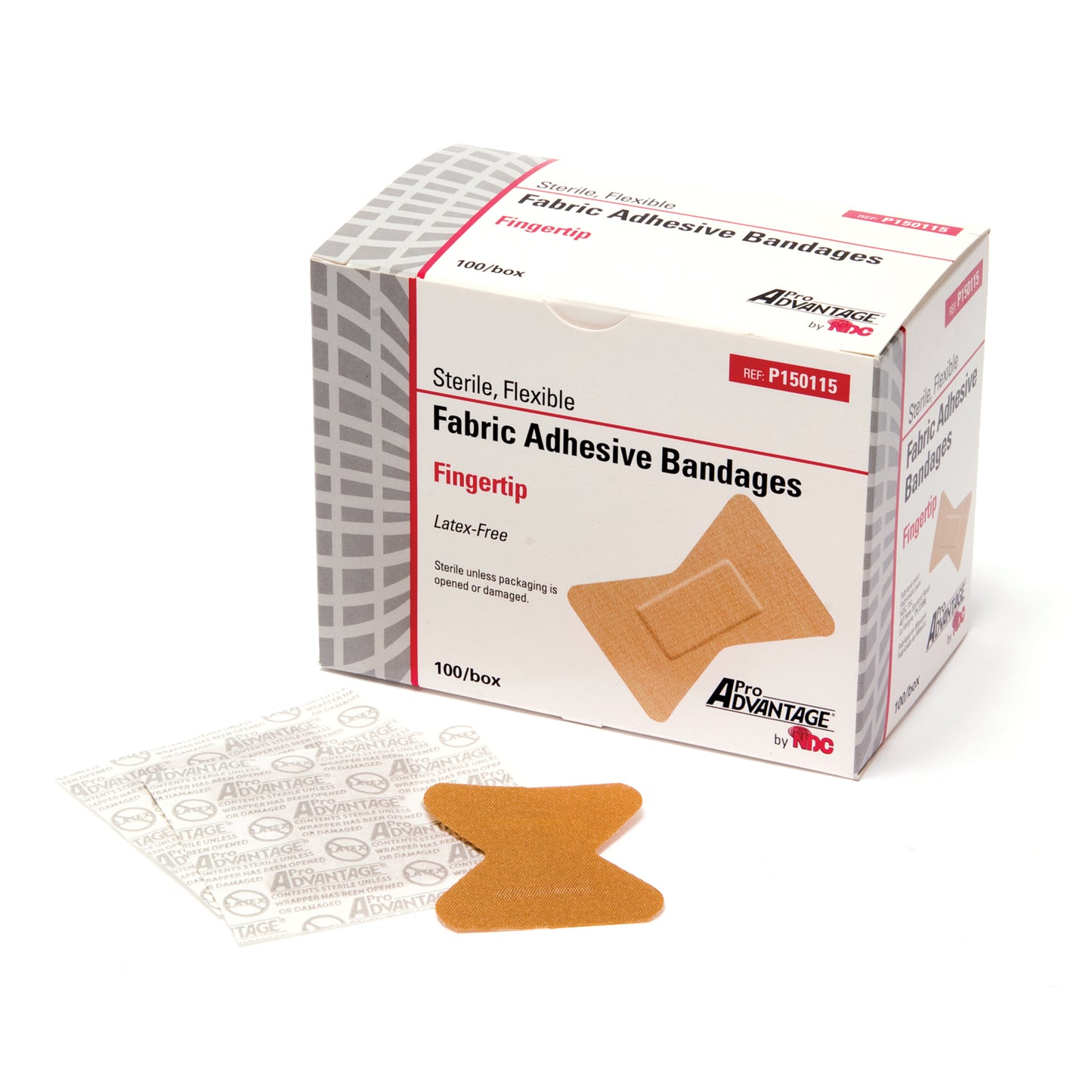 Adhesive Bandage, Finger Tip, 1_" x 2", 100/bx, 12 bx/cs (54 cs/plt)