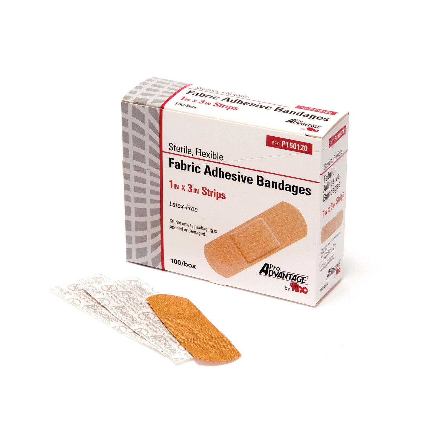 Adhesive Bandage, Strips, 1" x 3", 100/bx, 12 bx/cs (240 cs/plt)