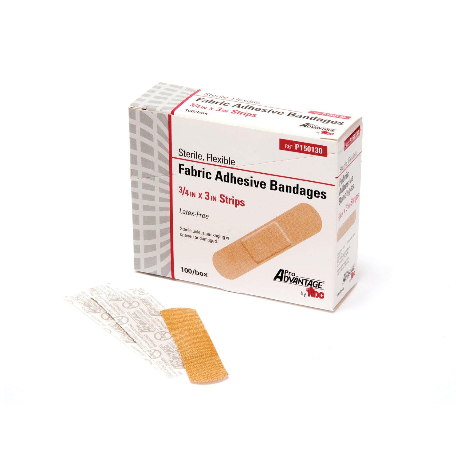 Adhesive Bandage, Strips, _" x 3", 100/bx, 12 bx/cs (200 cs/plt)