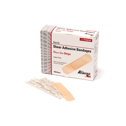 Adhesive Bandage, Strips, _" x 3", 100/bx, 12 bx/cs (200 cs/plt) 