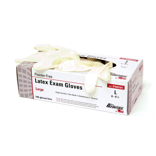 Latex Exam Glove, Powder Free (PF), Small, 100/bx, 10 bx/cs (75 cs/plt)