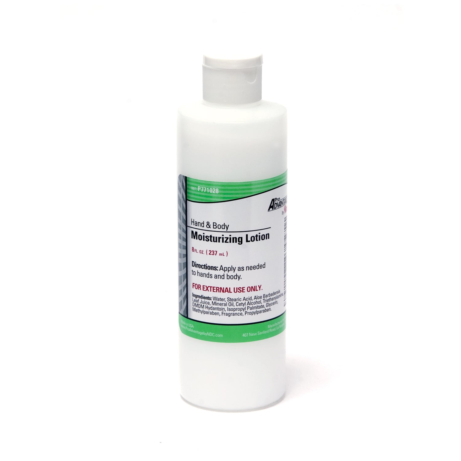 Hand & Body Moisturizing Lotion, 8 oz Bottle, Flip Top Cap, 48/cs (56 cs/plt) 